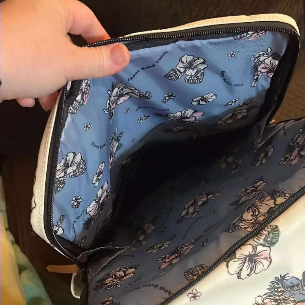 Petunia Pickle Bottom Disney Baby Stitch Floral Boxy Diaper Bag Backpack NWOT